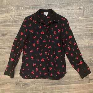 HVN Christina Cherry Silk Blouse